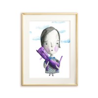 pisica violet frame